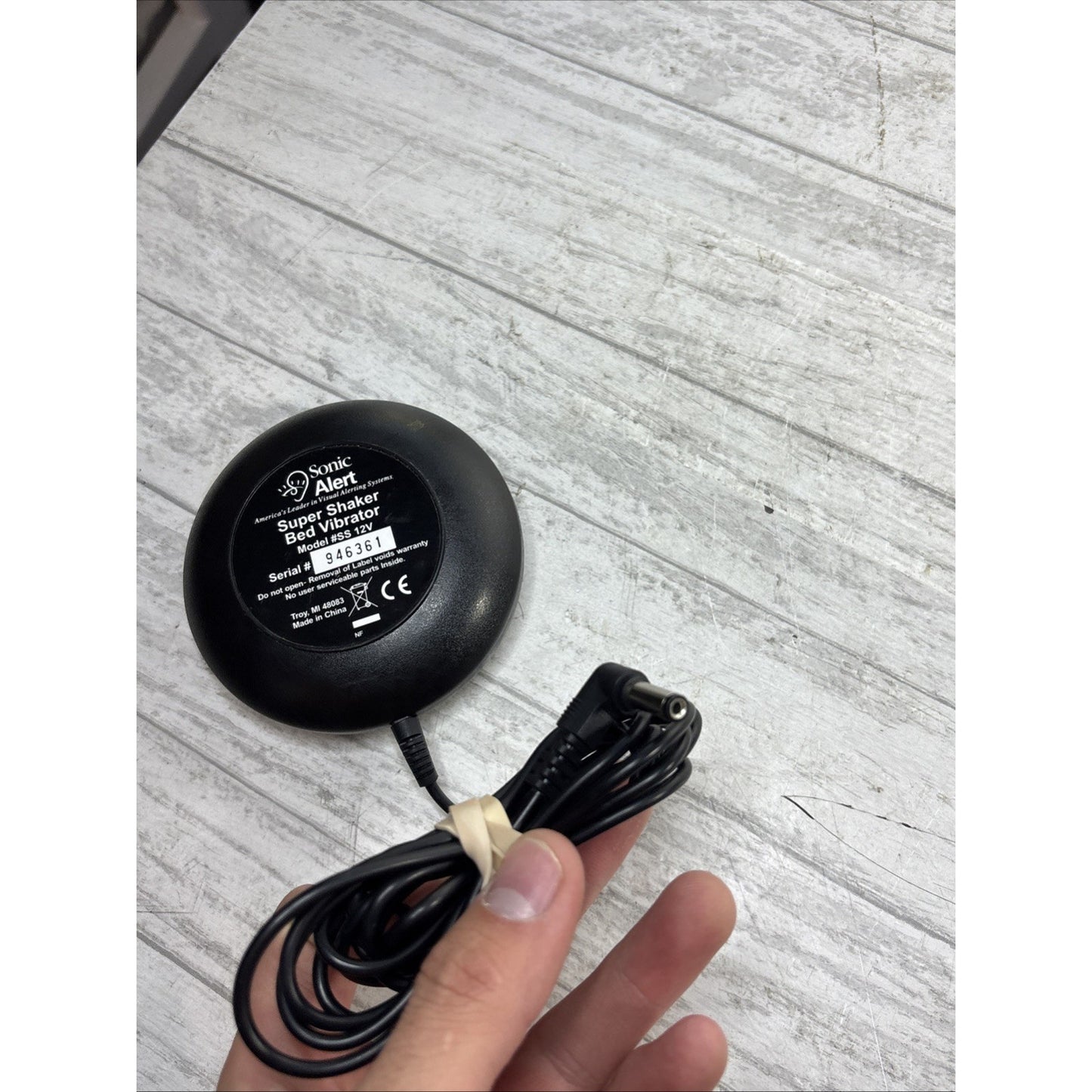 Sonic Alert Super Shaker Replacement Bed Vibrator Only - Black- Model SS 12V