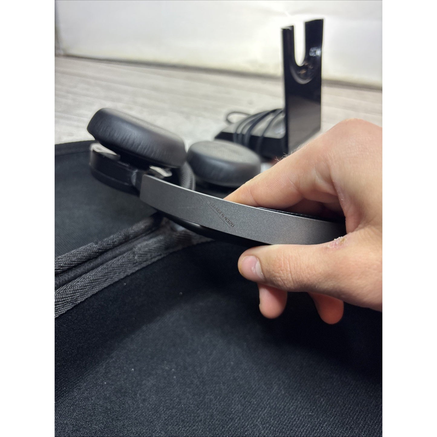 Poly Voyager 4320 Bluetooth Wireless Headset with USB-C Dock - Tested Clean