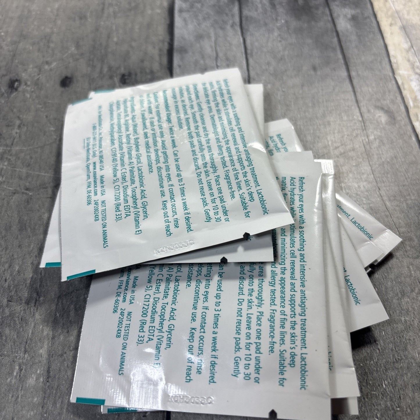 Exuviance Intensive Eye Treatment Pads - Lot Of 8 Pouches (2 Pads Per Pouch)