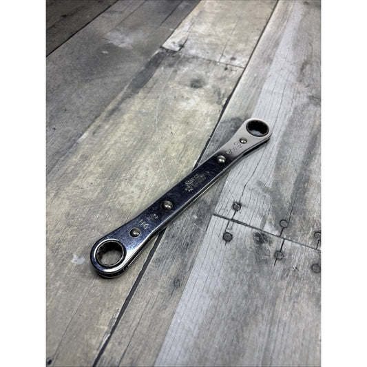 SNAP.ON spanner ratcheting wrench 1/2" & 9/16" 12. point sided R1618 0610