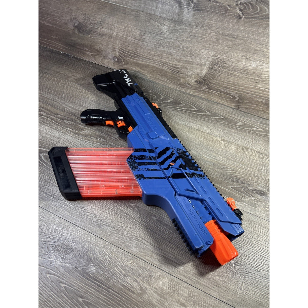 Nerf Blue Rival Electric Gun Blaster Khaos MXVI-4000 W/ Magazine