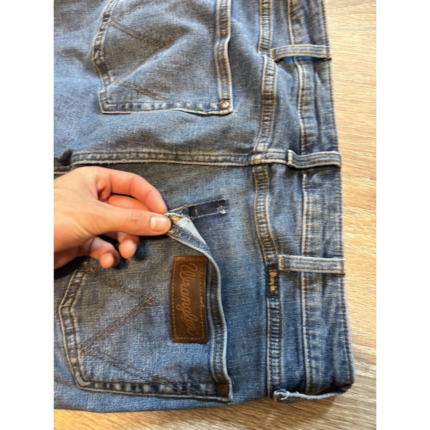 Wrangler Retro Women’s High Rise Trumpet Flare Jeans 26x36 Paige Hemp Blend
