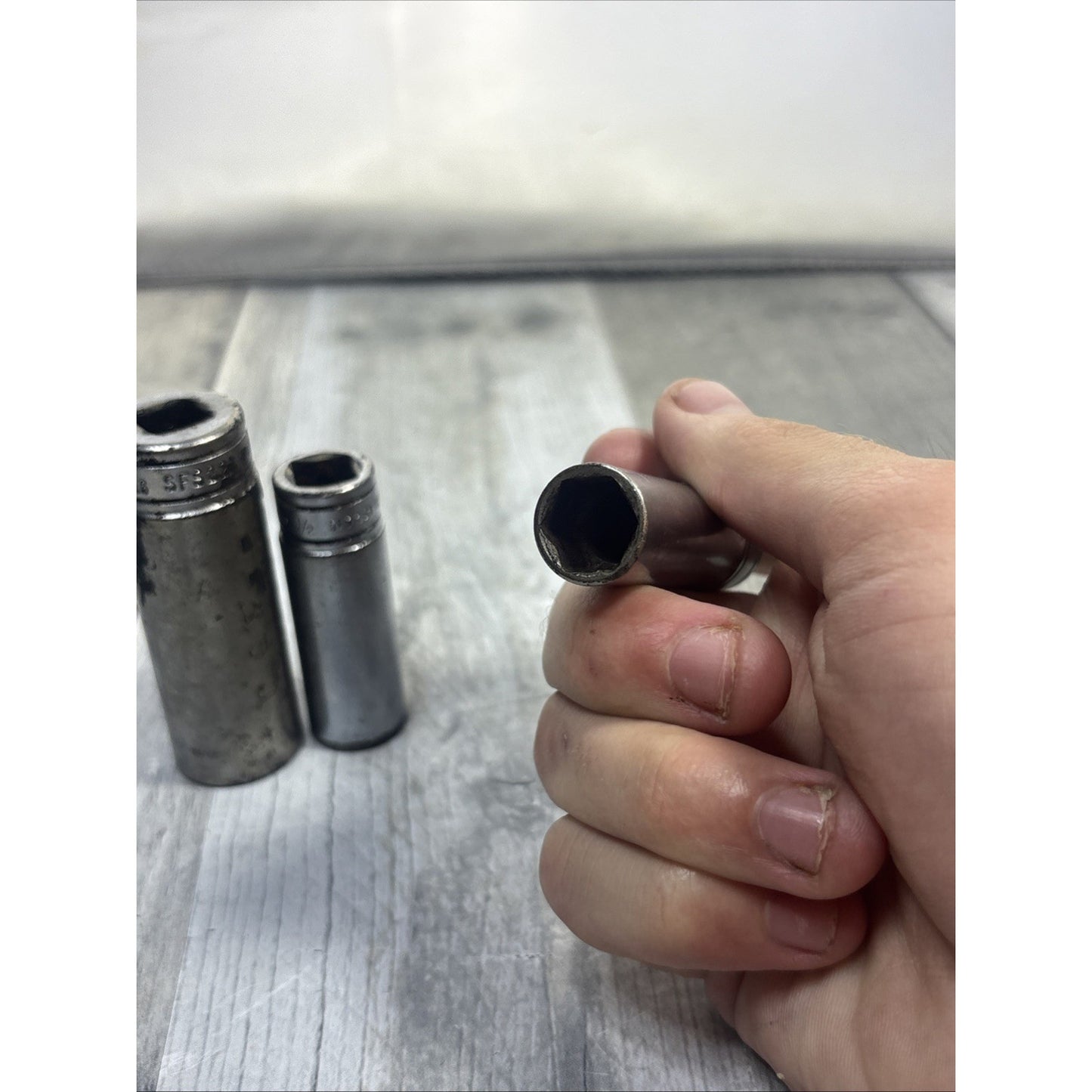 Snap-On Deep Sockets SAE 11/16 1/2 7/16 , 3/8 Drive - SFS 221 161 141