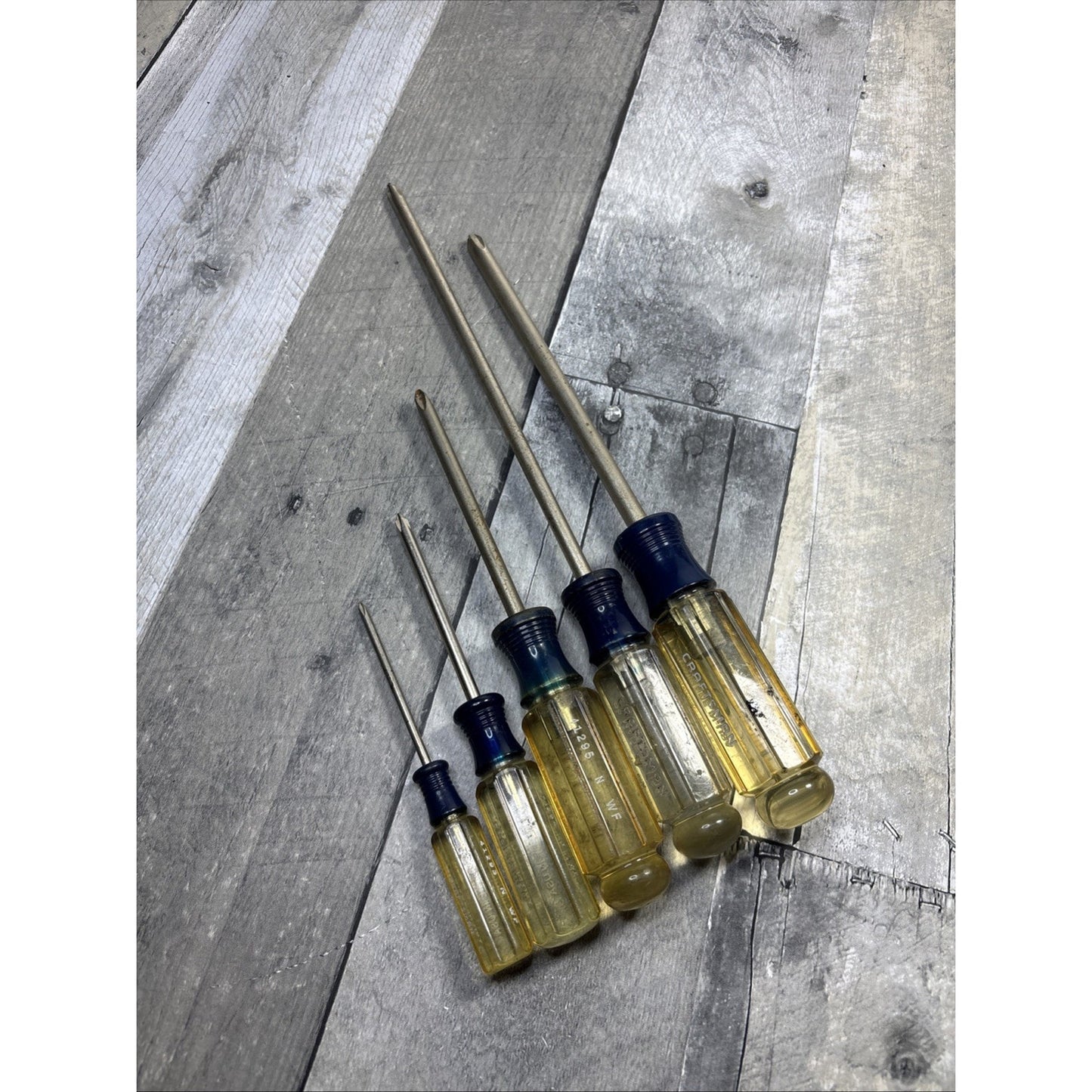Craftsman USA Phillips Screwdriver Set ( Lot 5 Vintage ) 41293-41297 WF