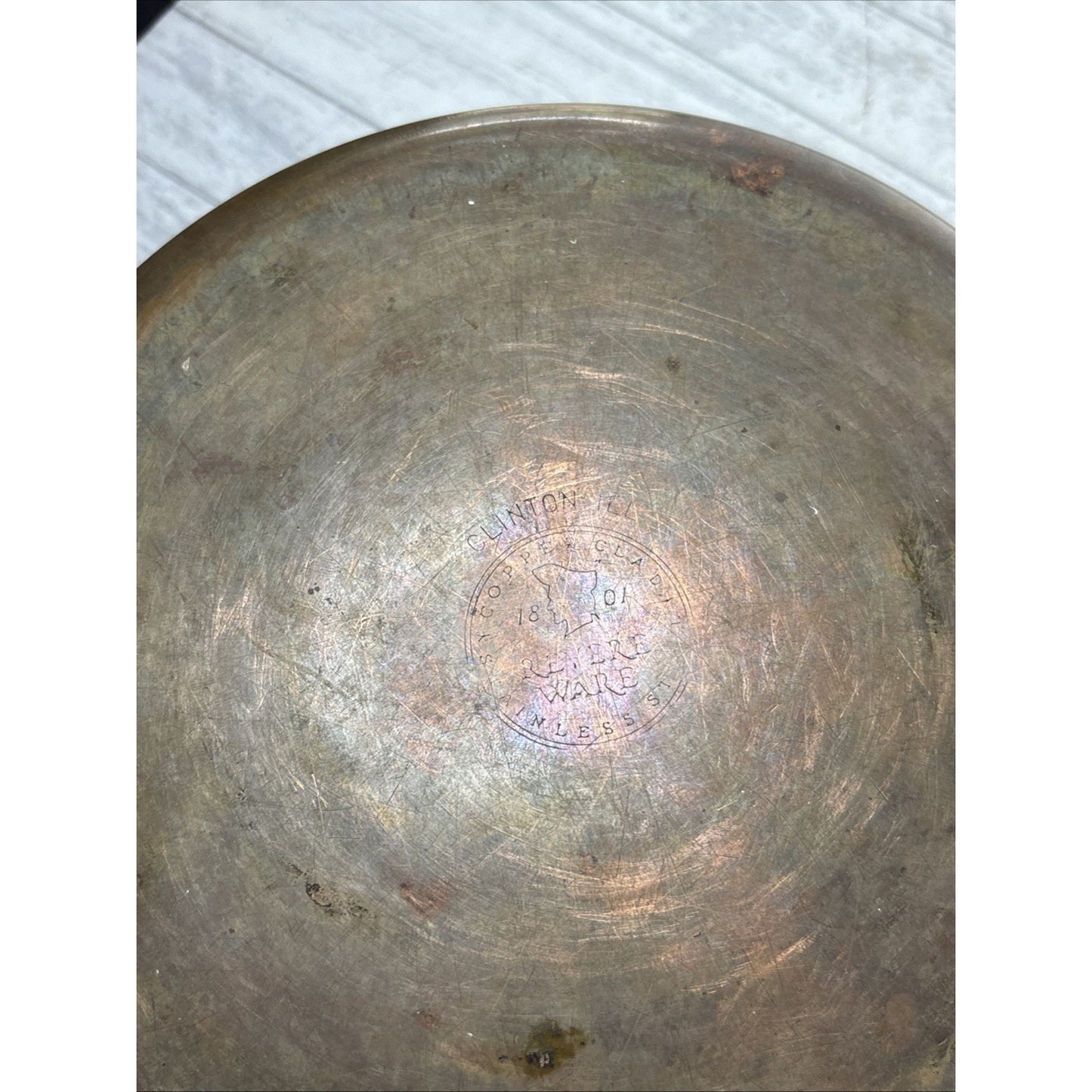 Revere Ware 1801 Copper Bottom 4 1/2 Qt Quart Stock Pot/ Dutch Oven w Lid