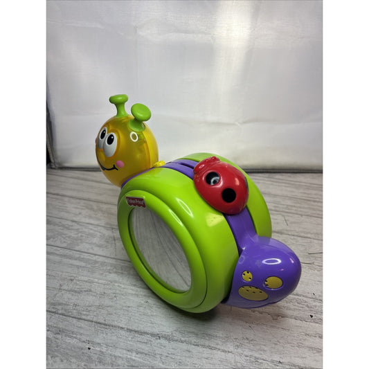 Fisher Price Go Baby Go 1-2-3 Crawl Along With Me Musical Snail Mirror Works