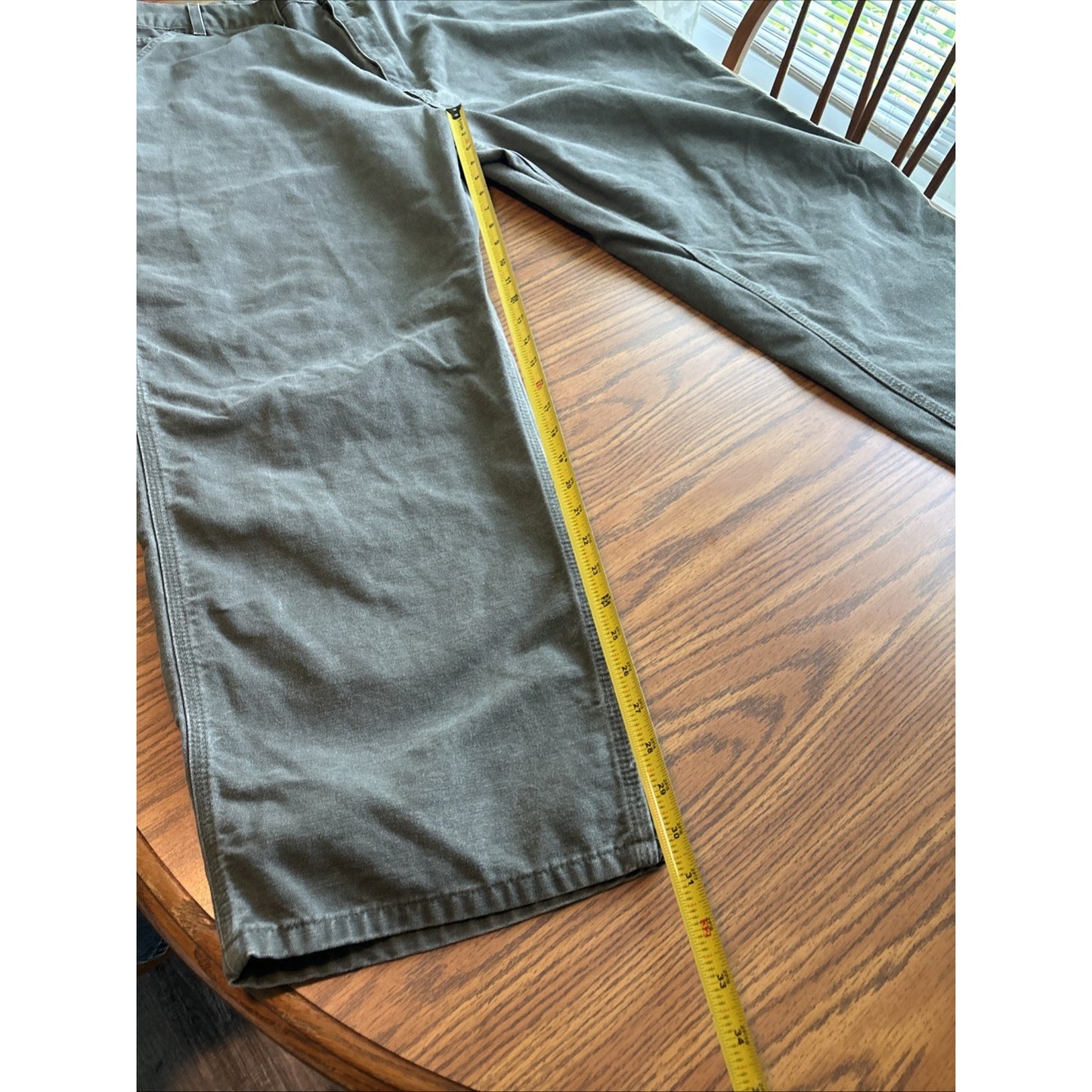 Carhartt B11 Moss Green Carpenter Pants 46x30 Workwear Canvas Loose Fit USA