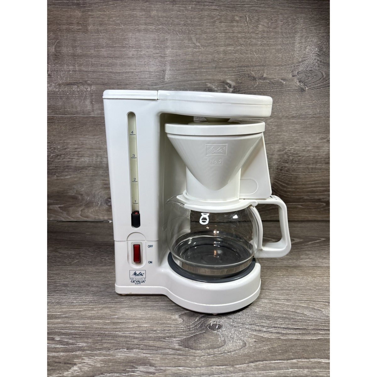 Melitta Gevalia Kaffe Coffee Maker 4 Cup Model BCM-4C White Vintage 1991 Clean