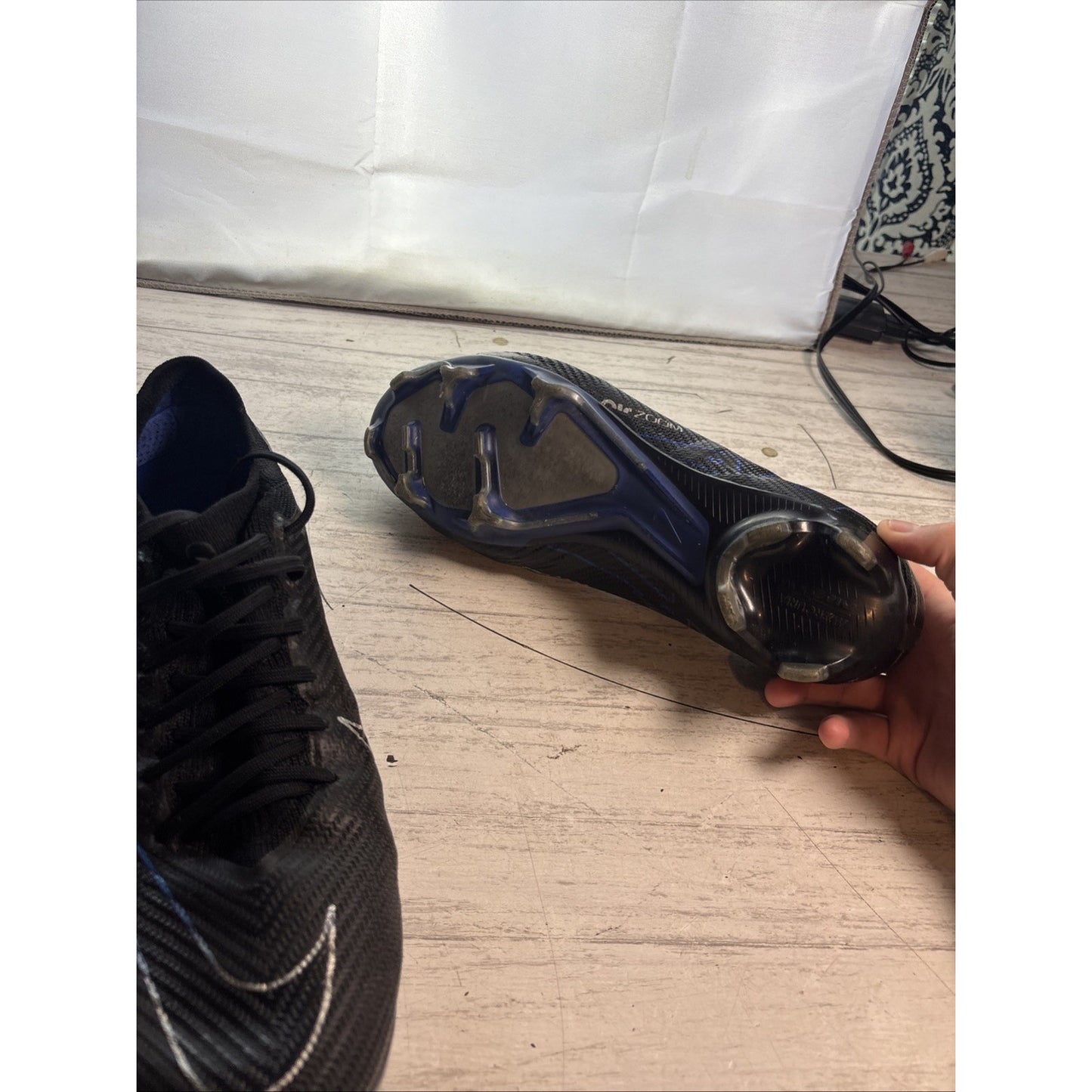 Nike Zoom Vapor 15 Pro FG Shadow Pack Black Royal DJ5603-040 Mens Size 11.5