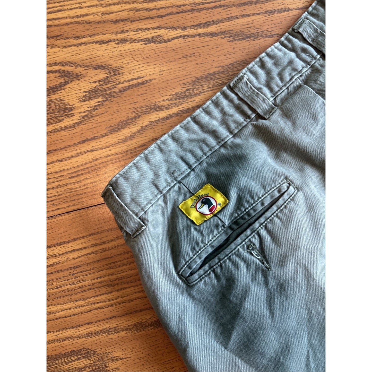 Duck Head Men’s Pleated Chino Pants - Olive Green - 100% Cotton - Sz 40
