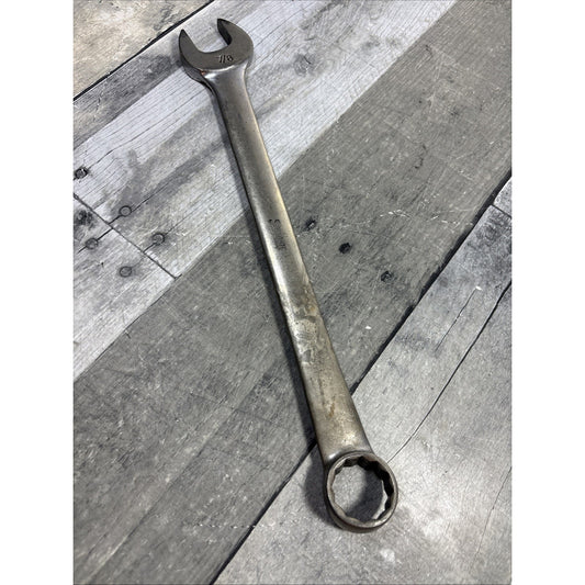 1939 Snap-on USA 7/8" Standard Length 12 Point Combination Wrench OEX28 VINTAGE