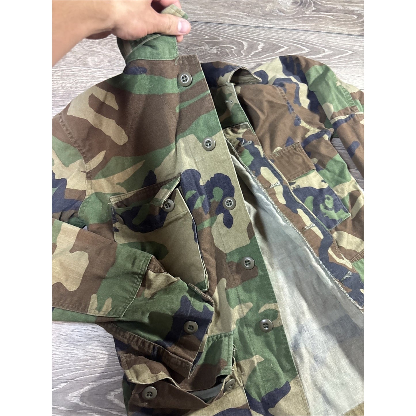 Vintage USMC Woodland BDU Field Coat Jacket X-Small Short
