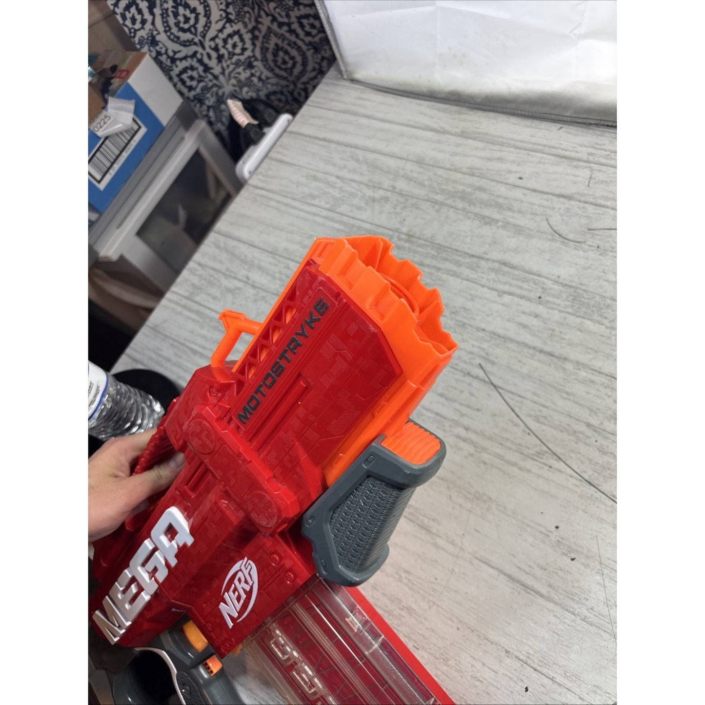 NERF Mega Motostryke Motorized 10 Dart Blaster (E6473) - Red