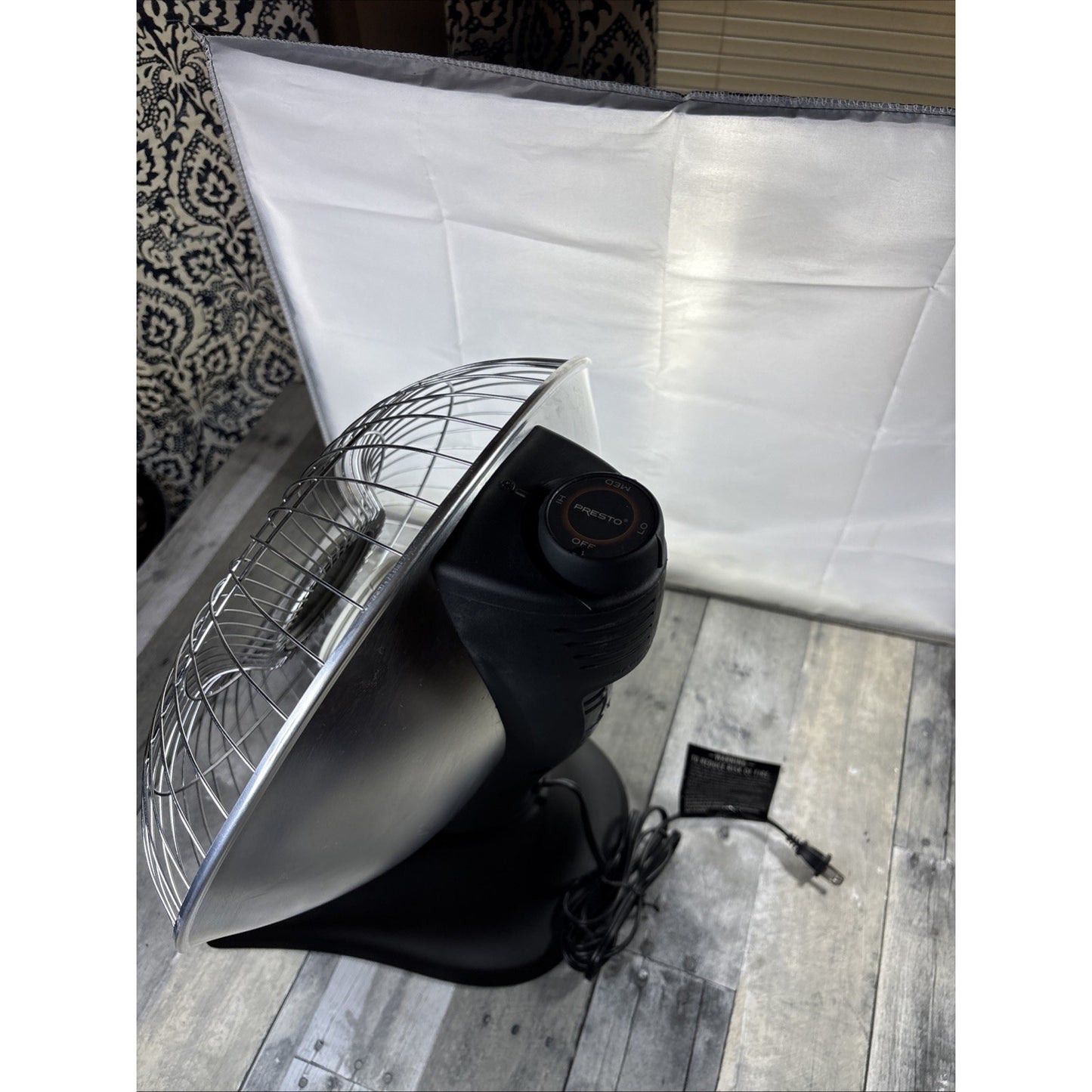 Presto Heat Dish Parabolic Electric Heater Model 0792201 Works
