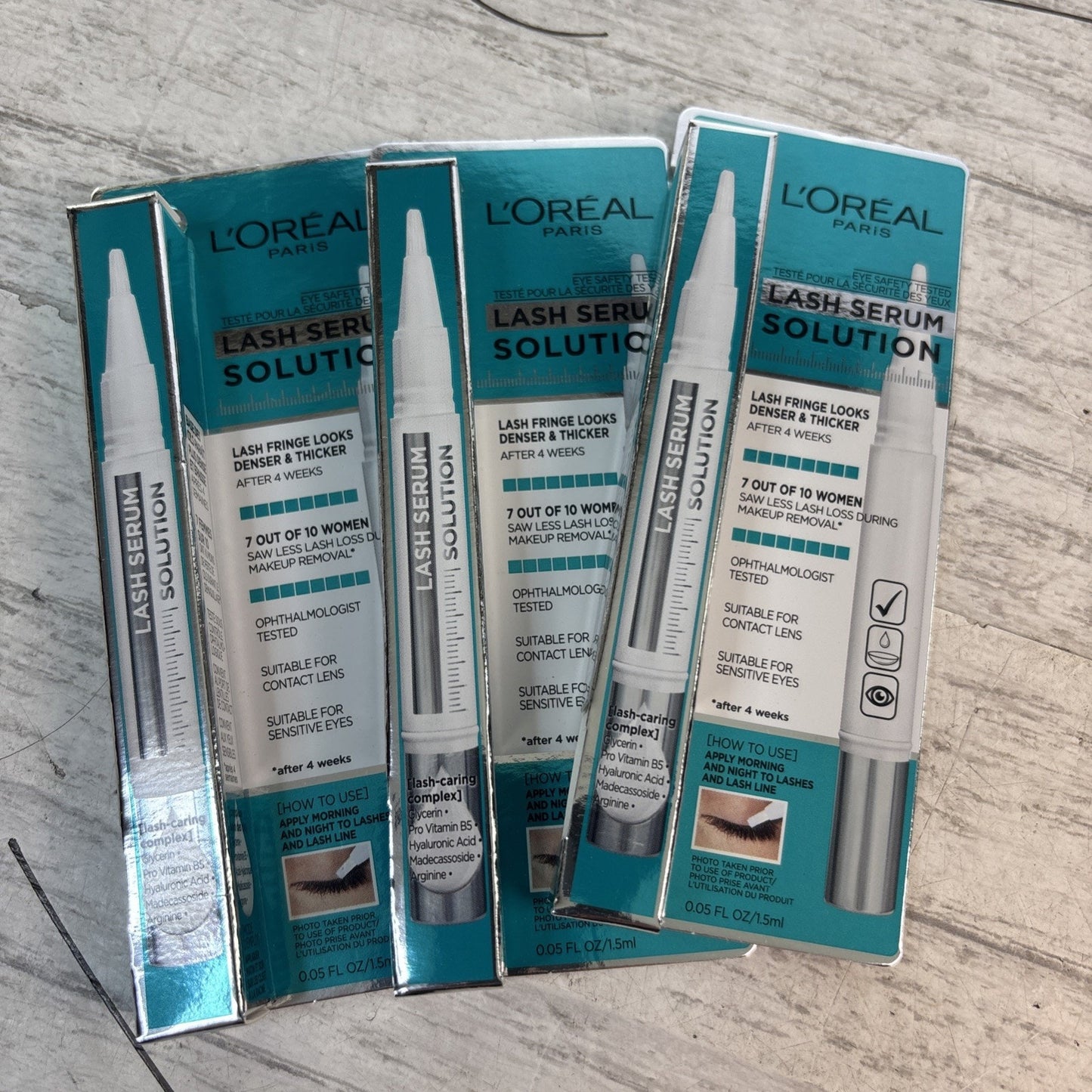 L’areal Lash Serum Solutions for Fuller Eyelashes - NEW IN BOX Lot Of 3