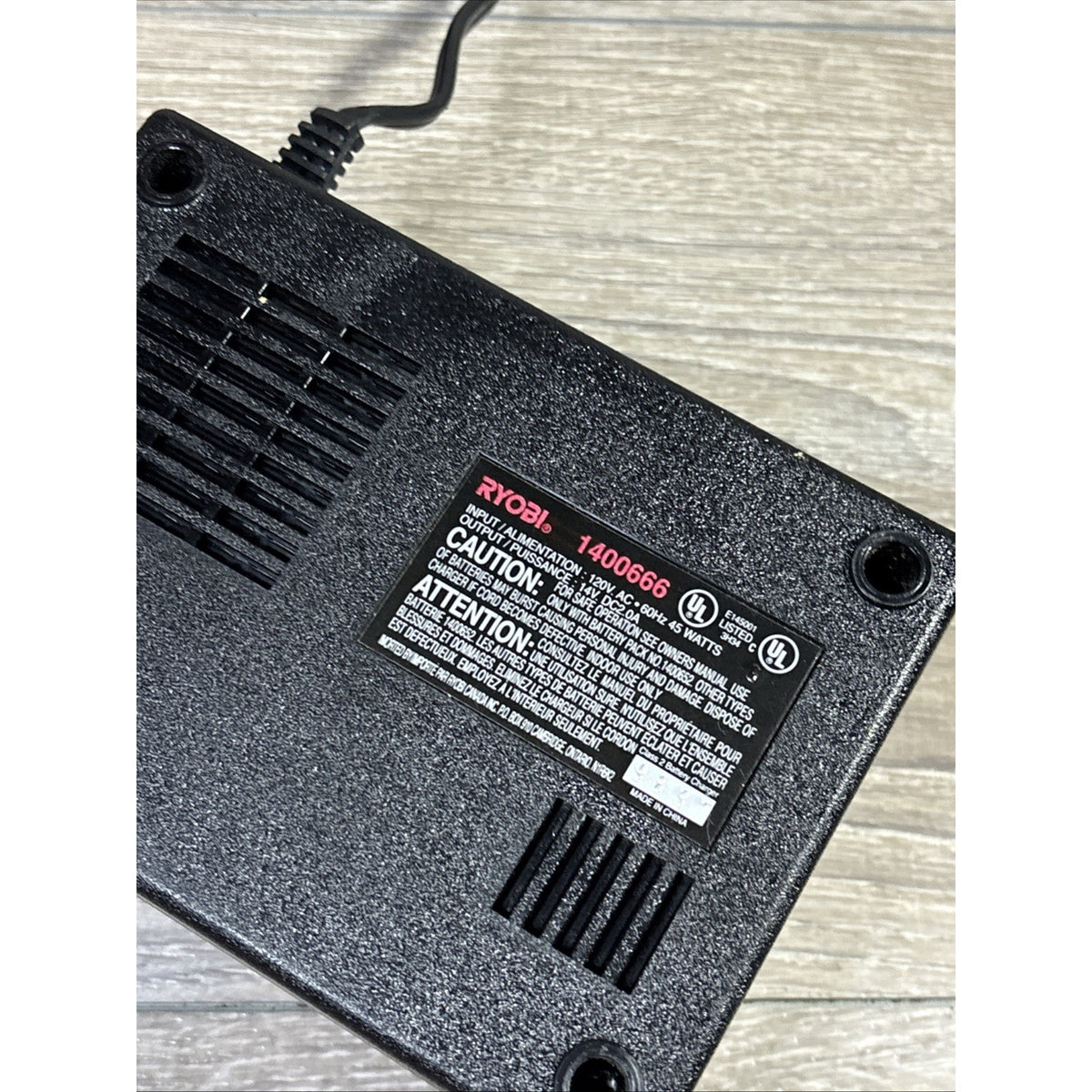 Ryobi 1400666 12V ChargePlus+ Power Tool Battery Charger 12.0v Made in China