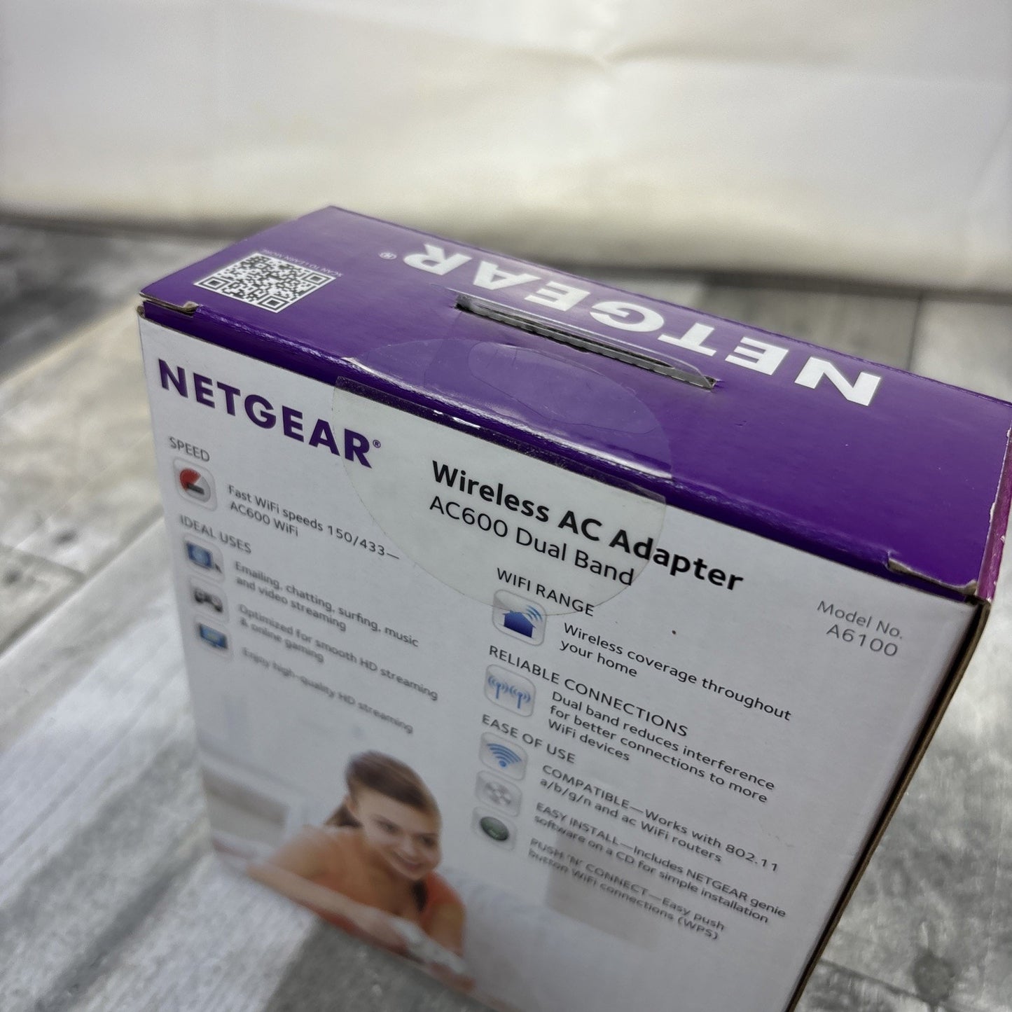 NETGEAR AC600 Wi-Fi USB 2.0 Mini Adapter for Desktop PC - Black Never Used