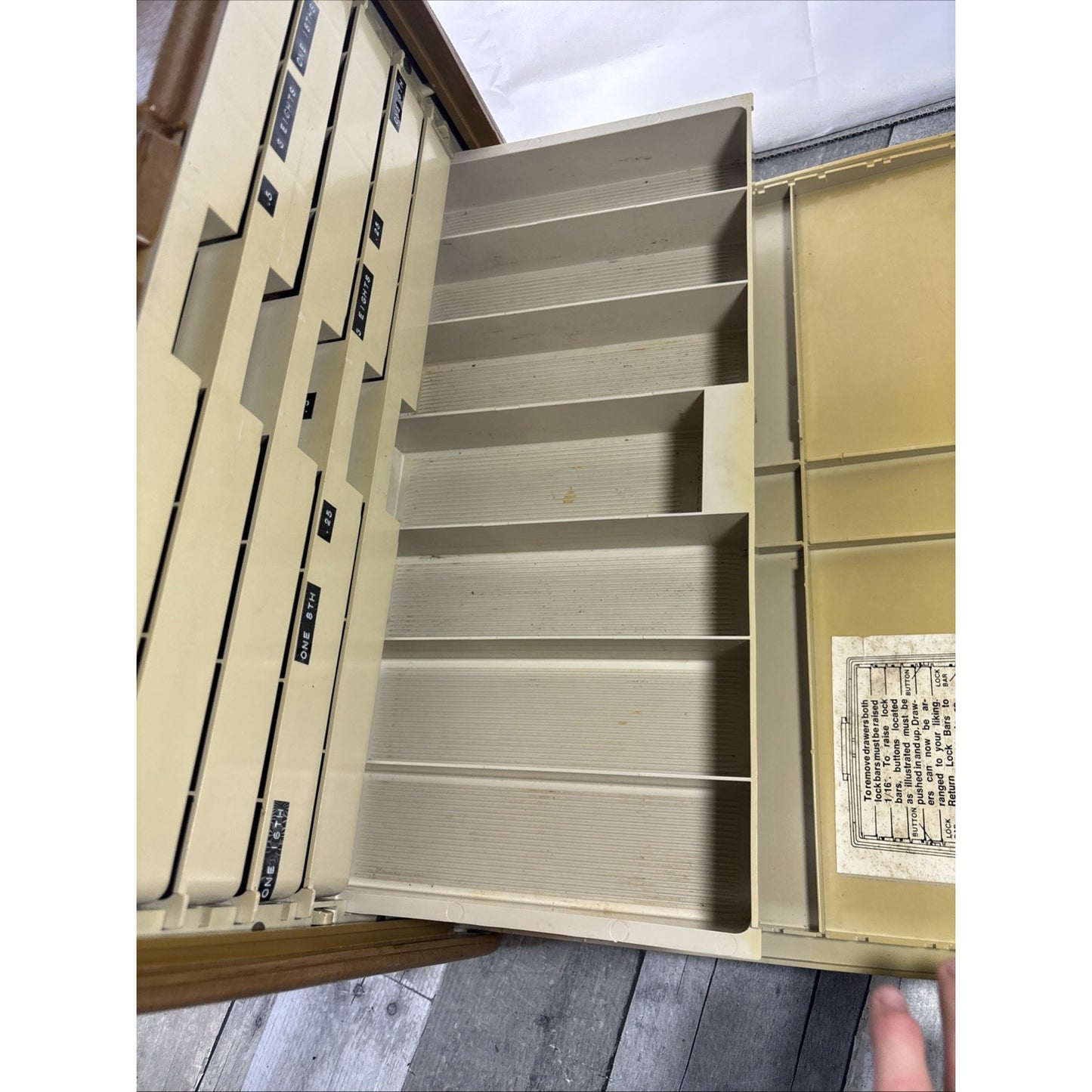 Vintage Plano 7777 Fishing Tackle Box Multi Tray Organizer Olive Tan 70s