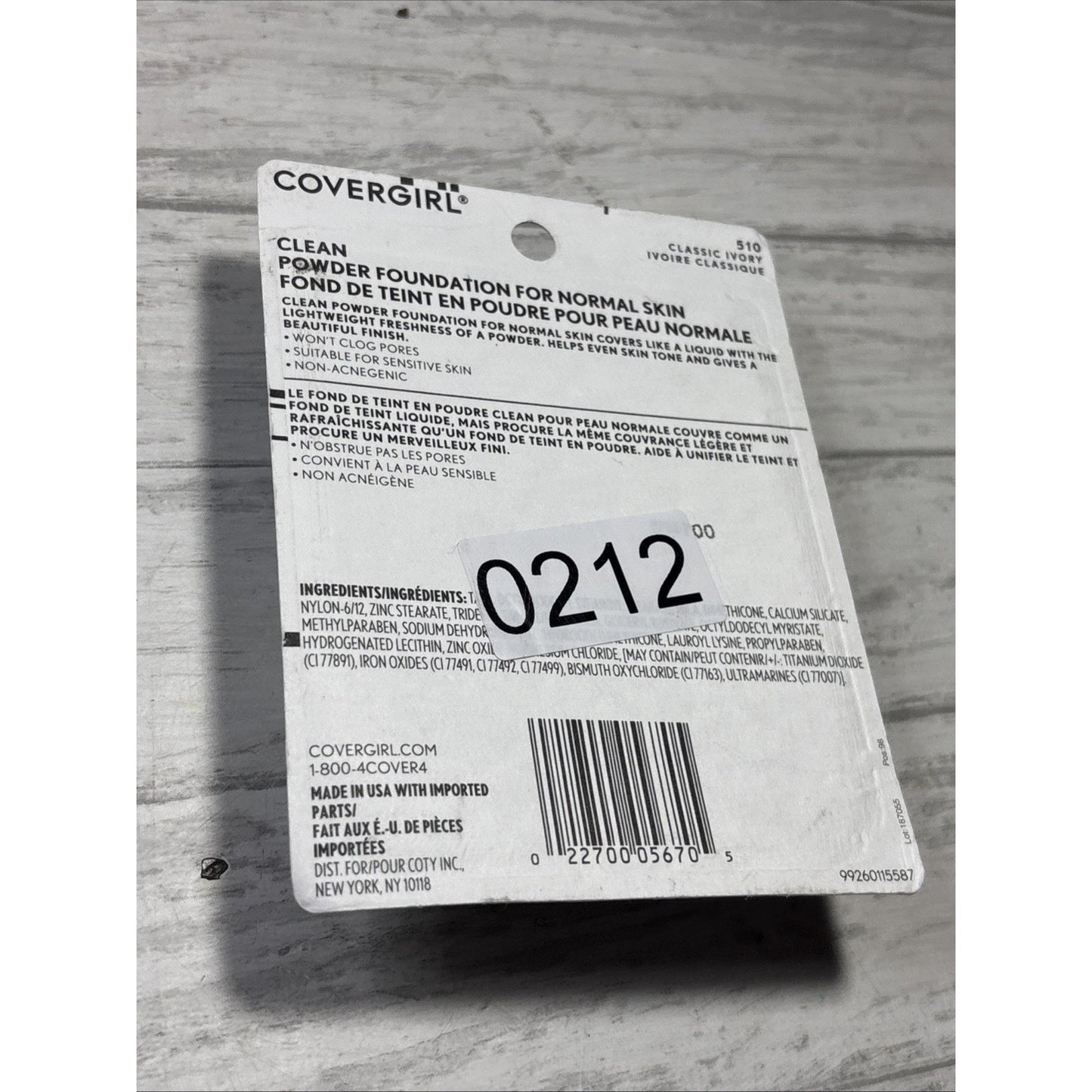 New Covergirl Clean Powder Foundation For Normal Skin 510 Classic Ivory OldStock
