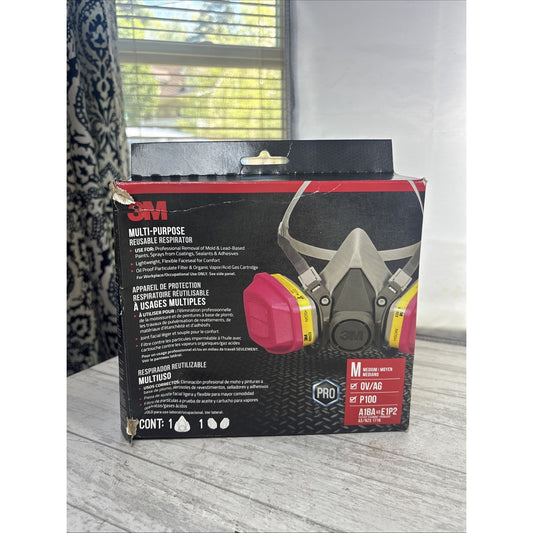 3M P100 OV / AG NIOSH-Approved Multi-Purpose Respirator 62023H1-DC (Medium Size)