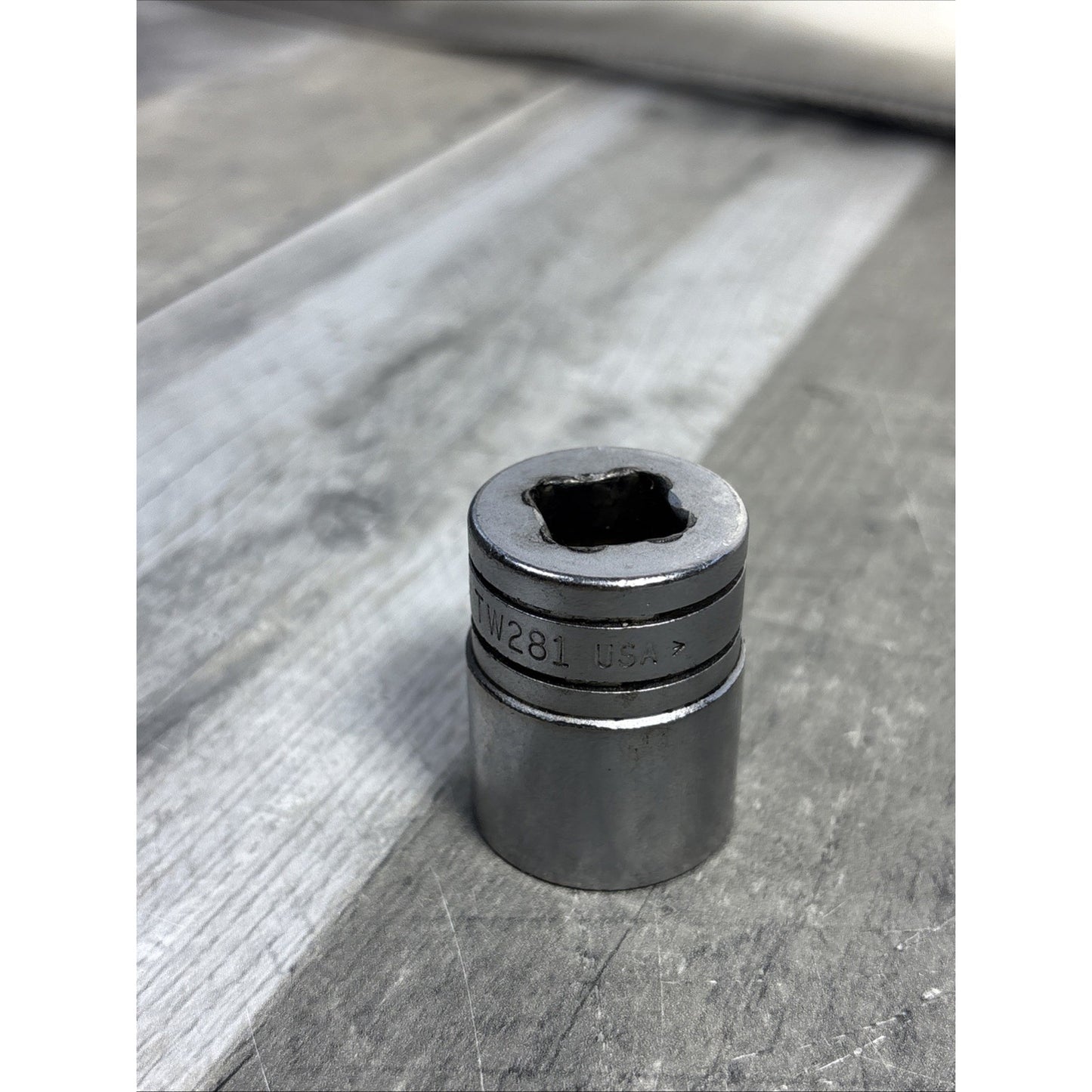 Snap-on TW281 7/8" SAE Flank Drive Shallow Socket 1/2" Drive 6 Pt USA VTG