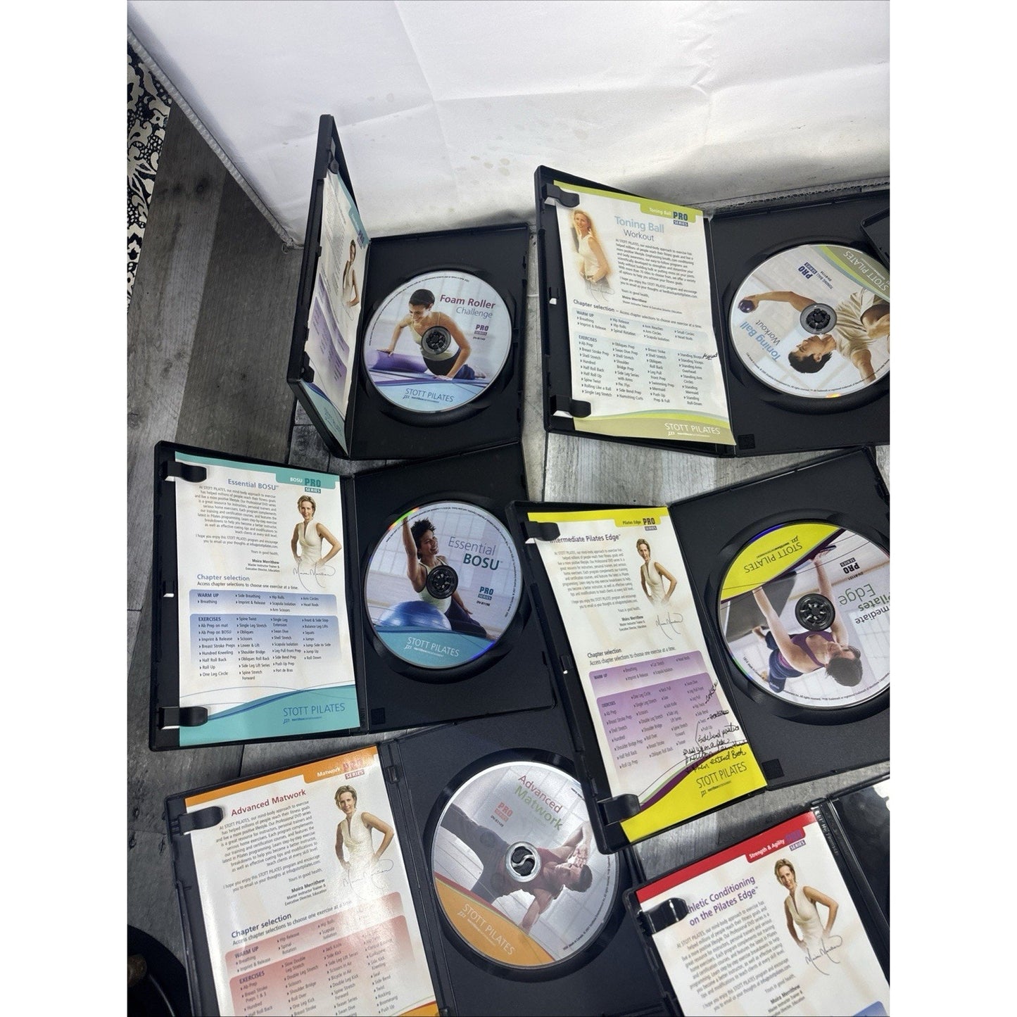 Lot of (9) Stott Pilates Pro Series Exercise/Workout DVDs - Moira Merrithew