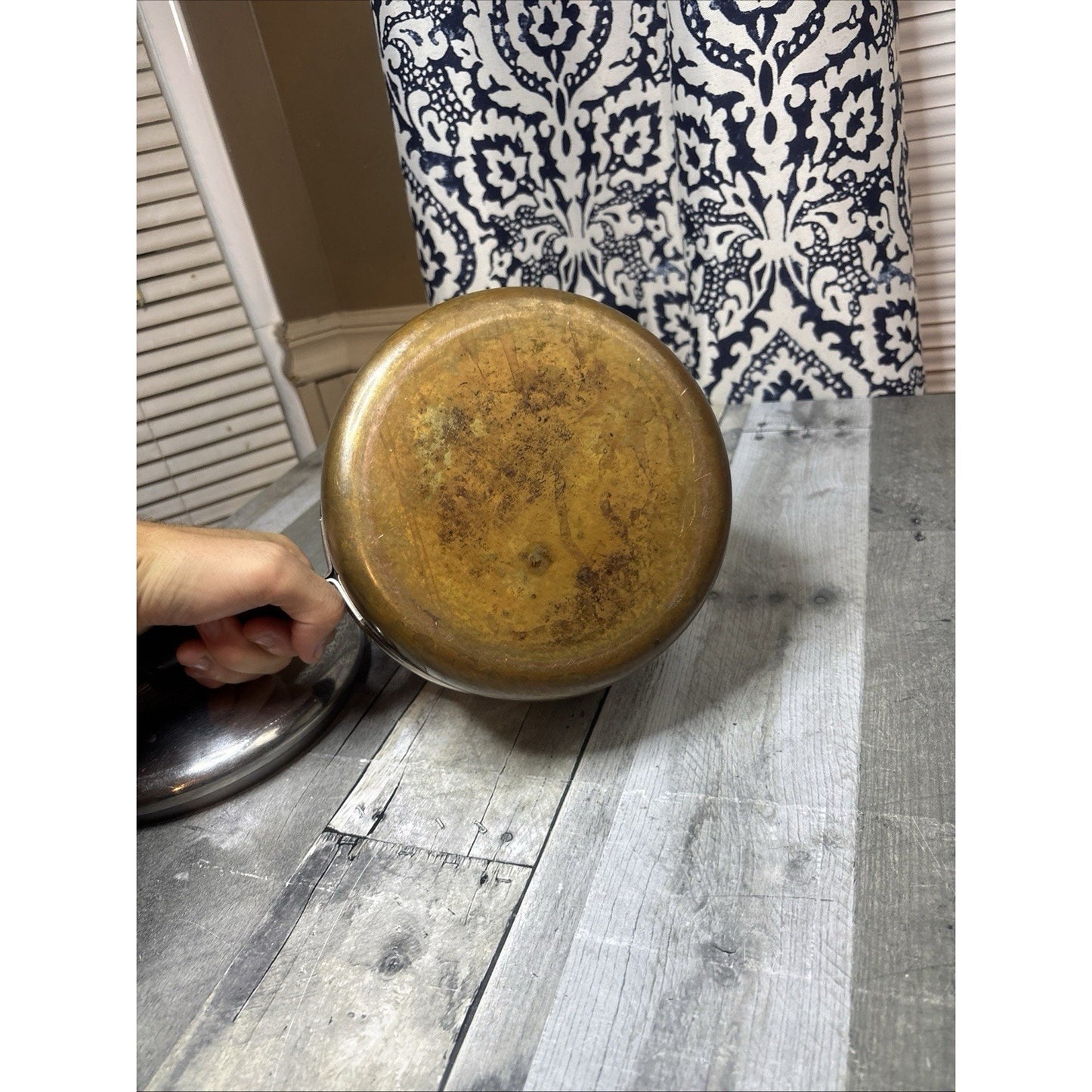 Vintage Revere Ware 1 QT Sauce Pan 1801 Copper Bottom W/Lid Clinton IL, USA