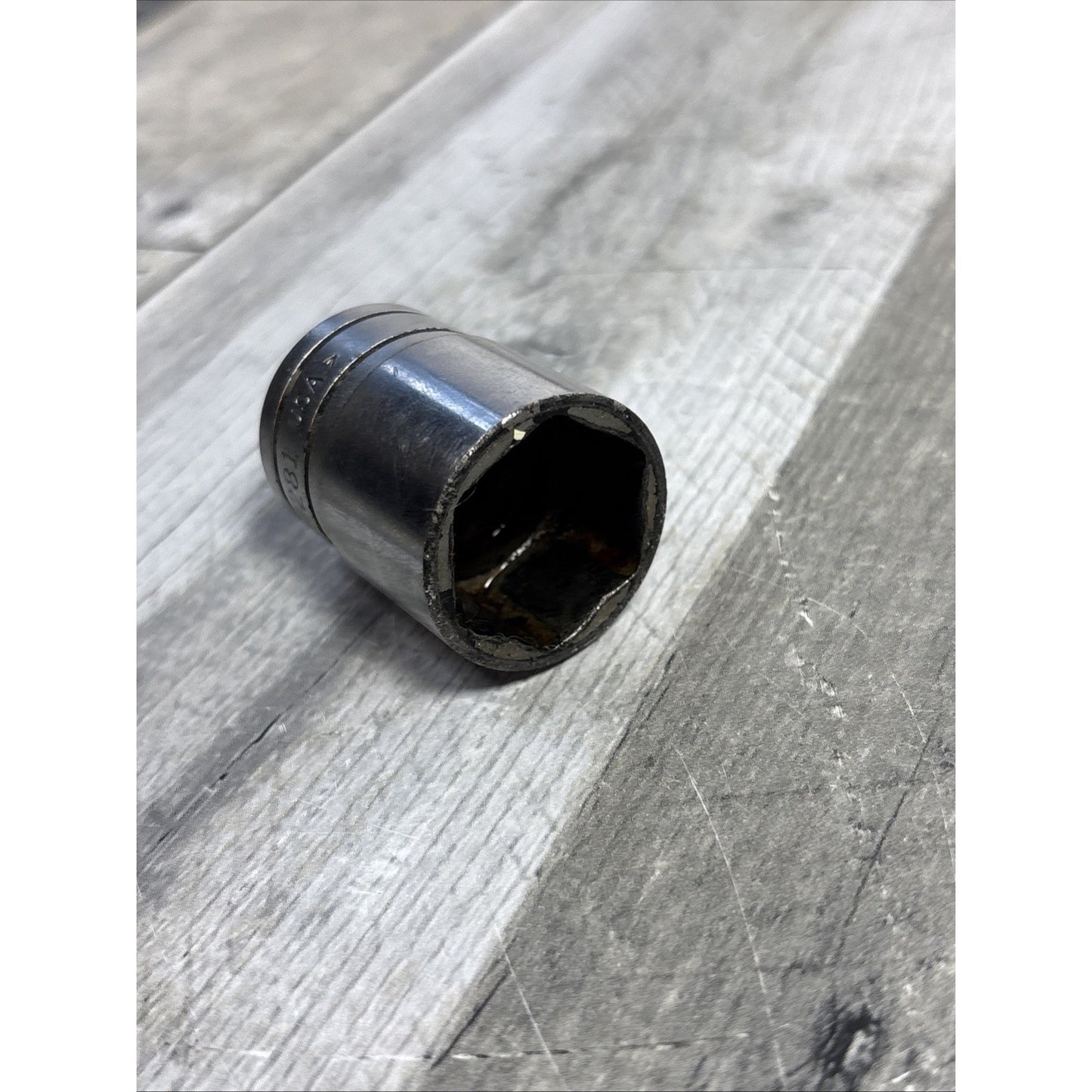 Snap-on TW281 7/8" SAE Flank Drive Shallow Socket 1/2" Drive 6 Pt USA VTG