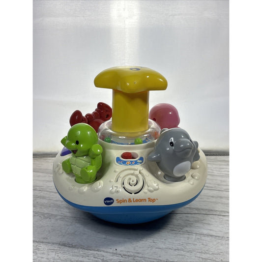 Vtech SPIN & LEARN TOP Sea Animals (Tested and Working) Dolphin, Crab, Turtle
