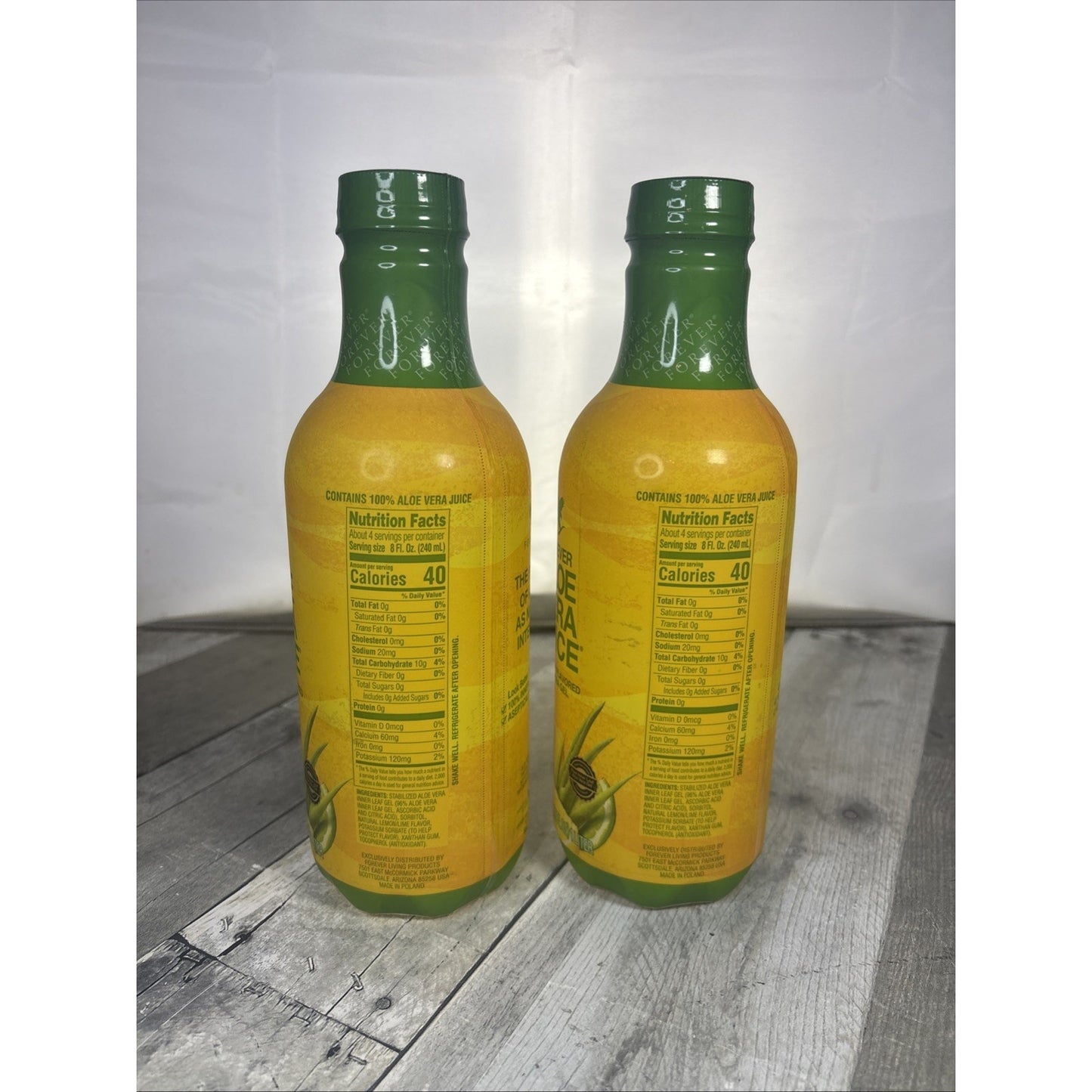 Forever Aloe Vera Juice All Natural Sugar Free Halal 33.8 fl.oz (1 Liter) 2 Pack