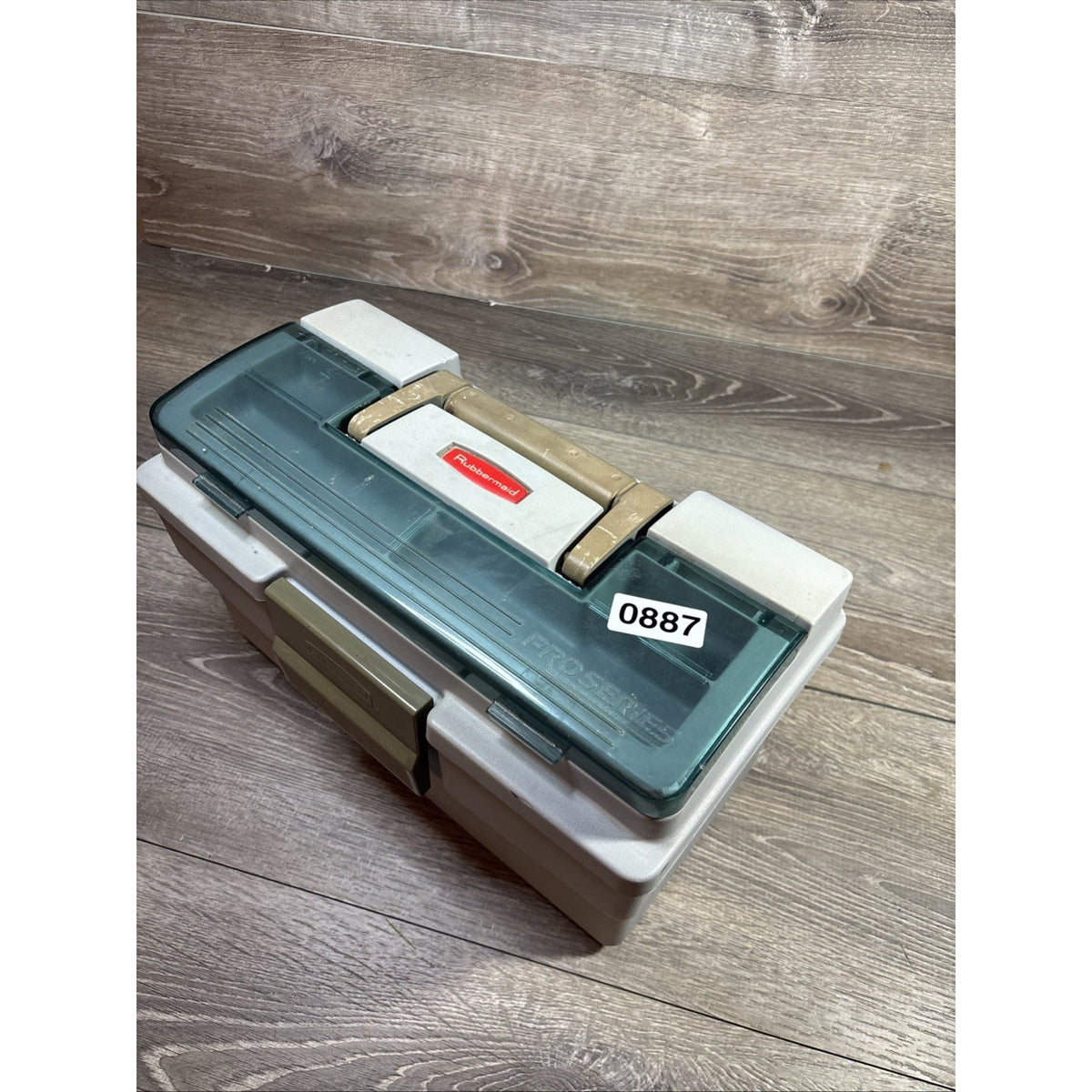Vintage 1993 Rubbermaid Pro Series 3015 Fishing Tackle Box w/ Accessory Box USA