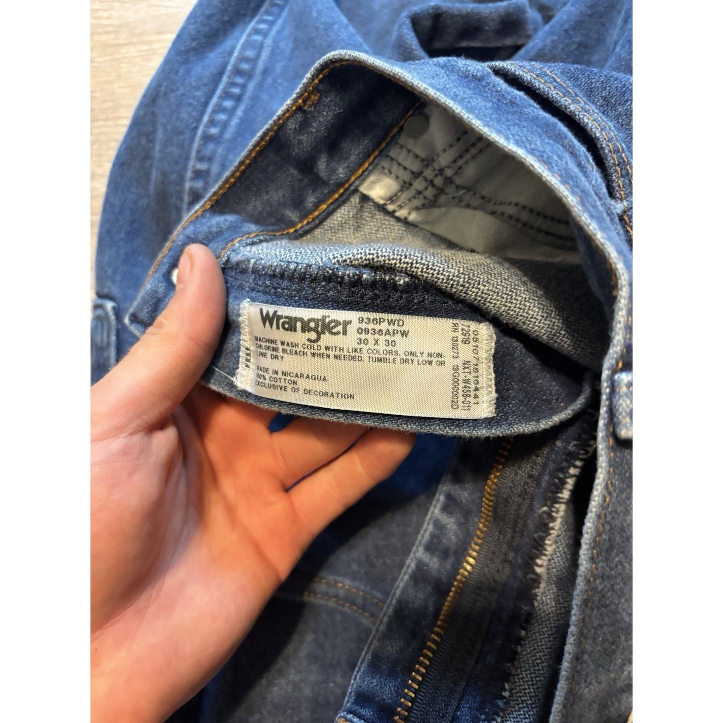 Wrangler Jeans 936PWD 30x30 Slim Fit Cowboy Cut Work Western
