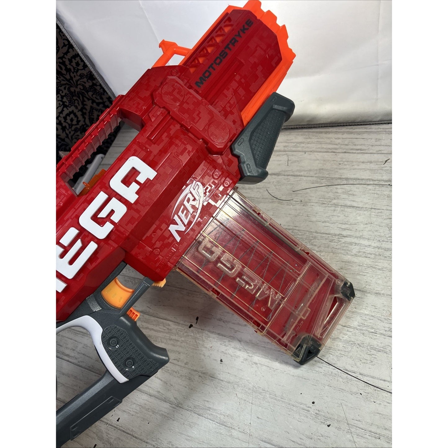 NERF Mega Motostryke Motorized 10 Dart Blaster (E6473) - Red
