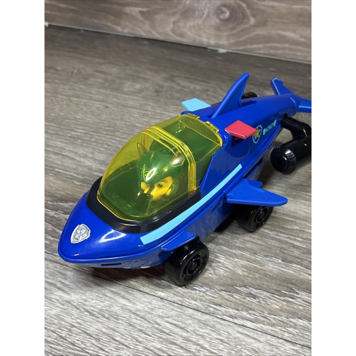 Paw Patrol Aqua Pups, Chase Transforming Shark Vehicle & Figure Set Blue Toy