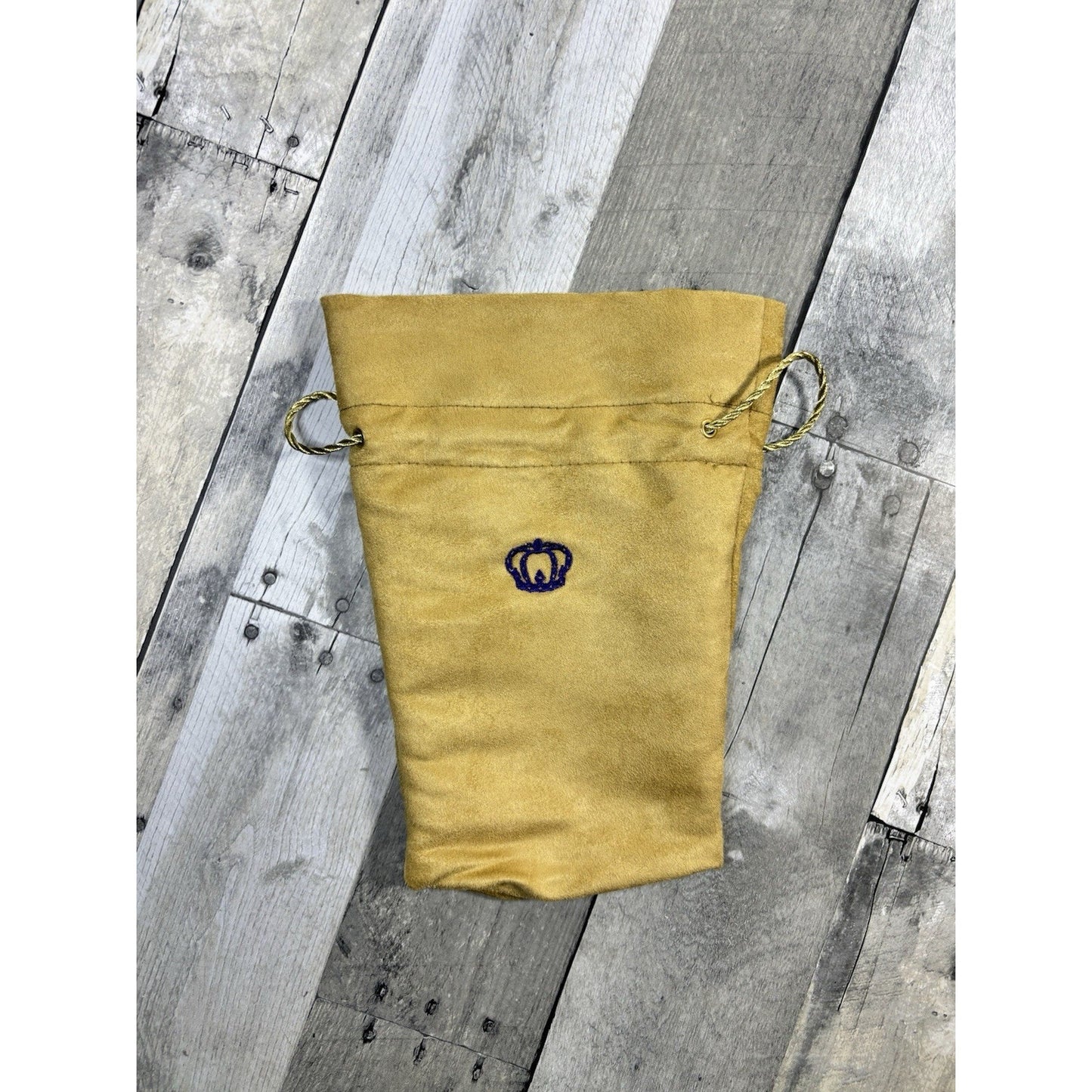Crown Royal Special Reserve Gold Suede Velvet Whiskey Bag Large 1.75L Size