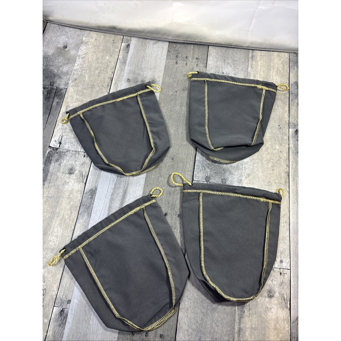 Crown Royal XO 750ml Bag (Lot Of 4) Great Condition For Quilting Crafting GRAY