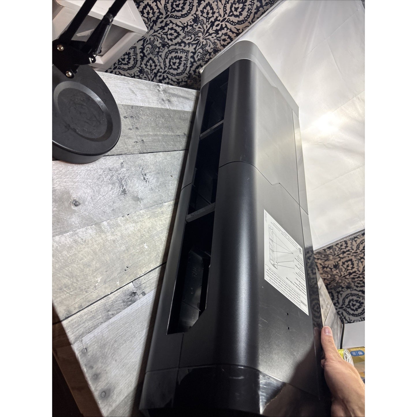 Wii Console Tower Rack Shelf Holder W Game & Controller Storage Black Gray Blue