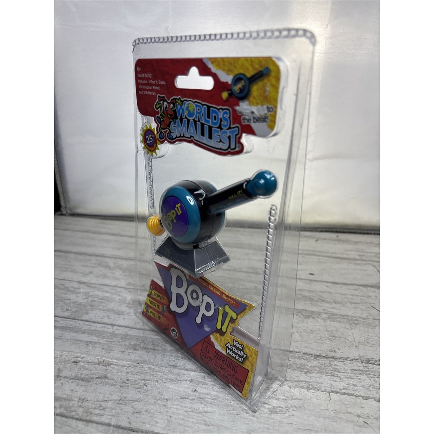 Worlds Smallest Bop It 2025 Twist It Pull It 25 th Anniversary Item # 5052