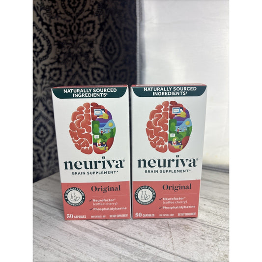NEURIVA Original Brain Supplement 50 Count x2 - Brand New & Sealed (Exp 11/27)