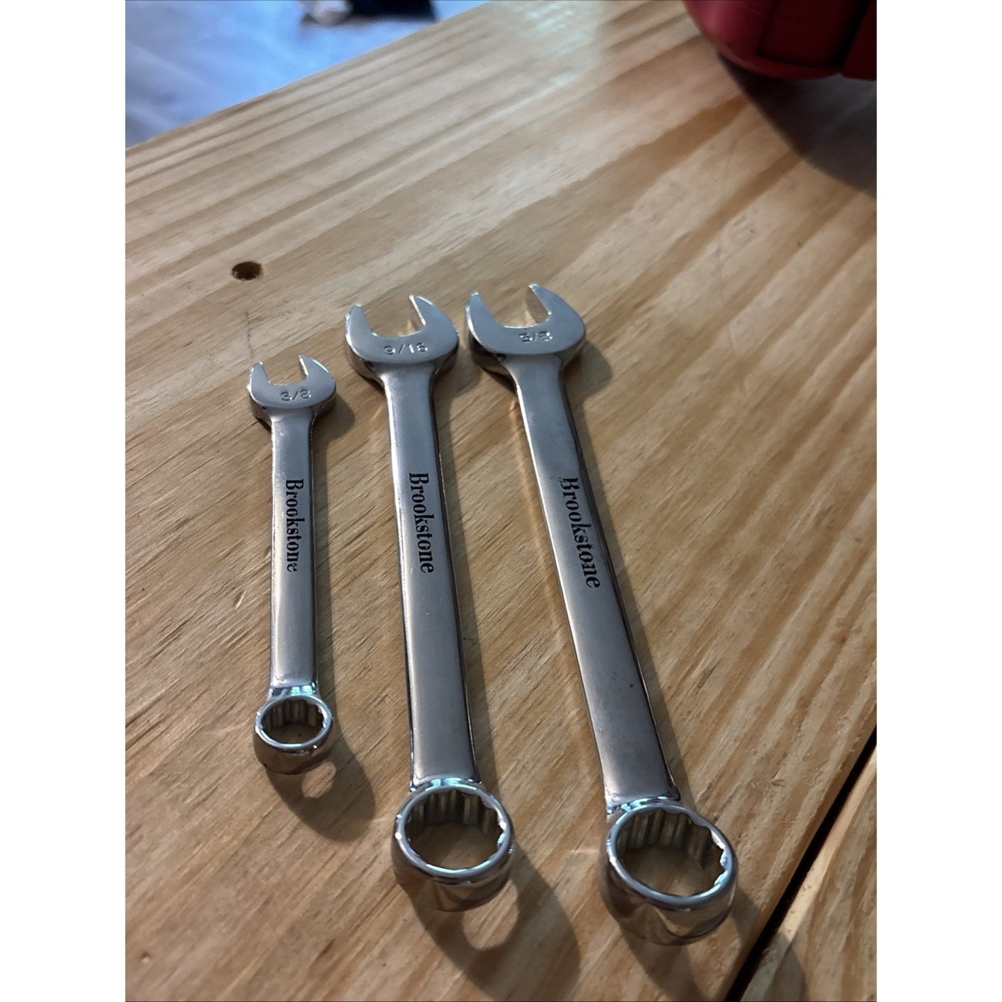 Brookstone SAE Combination Wrench Set 3pc 5/8" 9/16" 3/8"