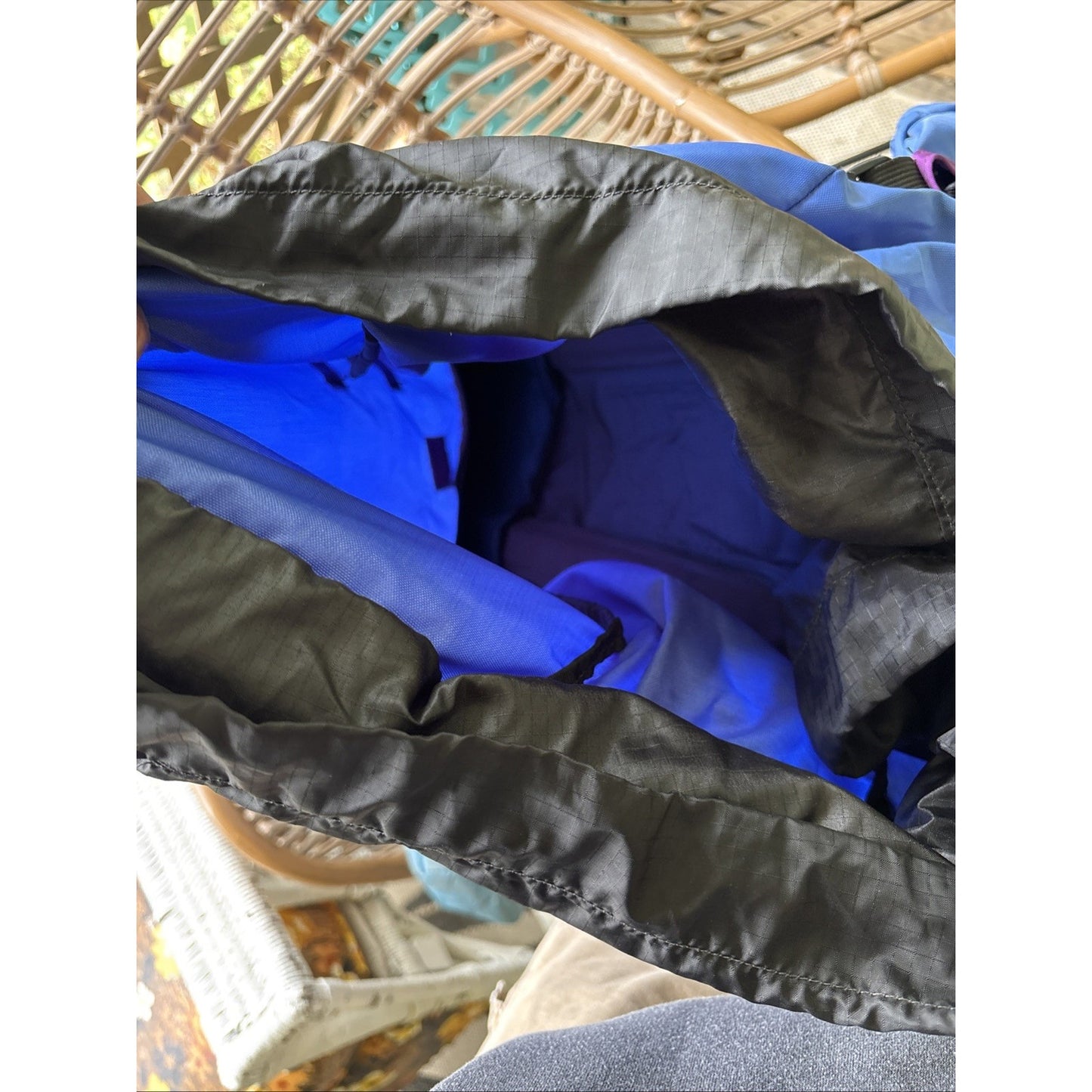 VTG 90's MEI Nylon Heavyweight Hiking Canvas Backpack Carry On Backpack Blue USA