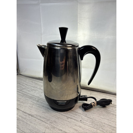 Farberware Superfast Coffee Percolator Model FCP280 8Cup Fully Automatic TESTED