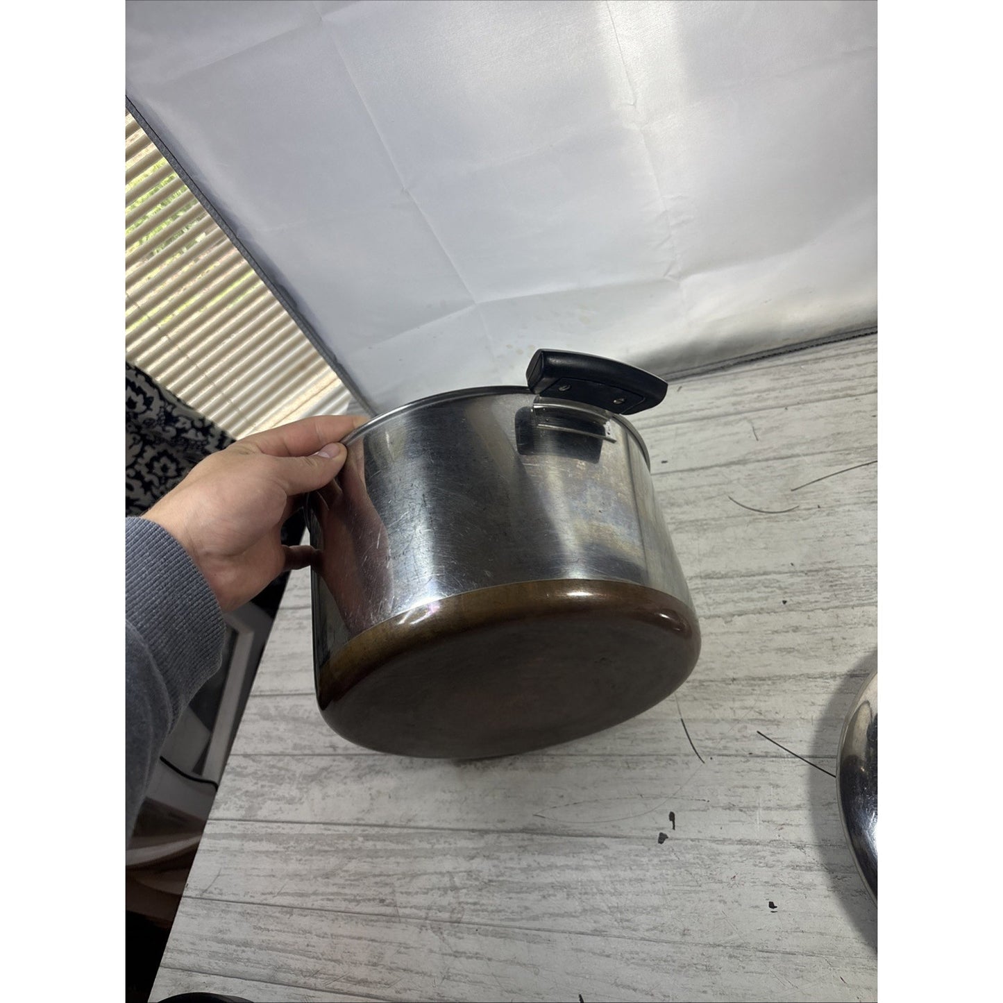 Revere Ware 1801 Copper Bottom 4 1/2 Qt Quart Stock Pot/ Dutch Oven w Lid