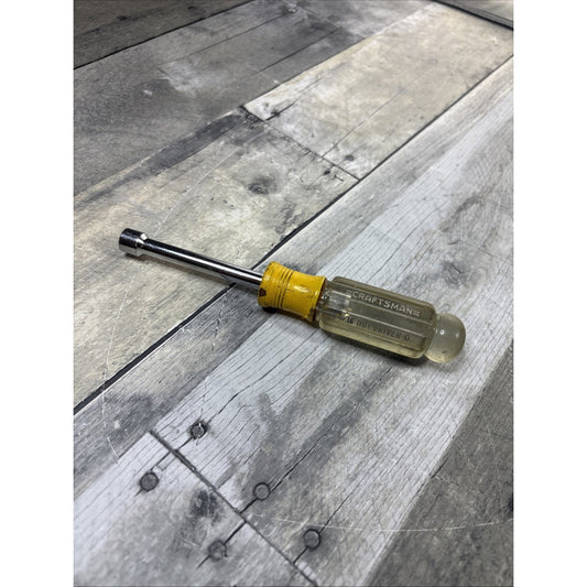 Vintage Craftsman 5/16” Nut Driver -V- No. 41972 Yellow Made in USA
