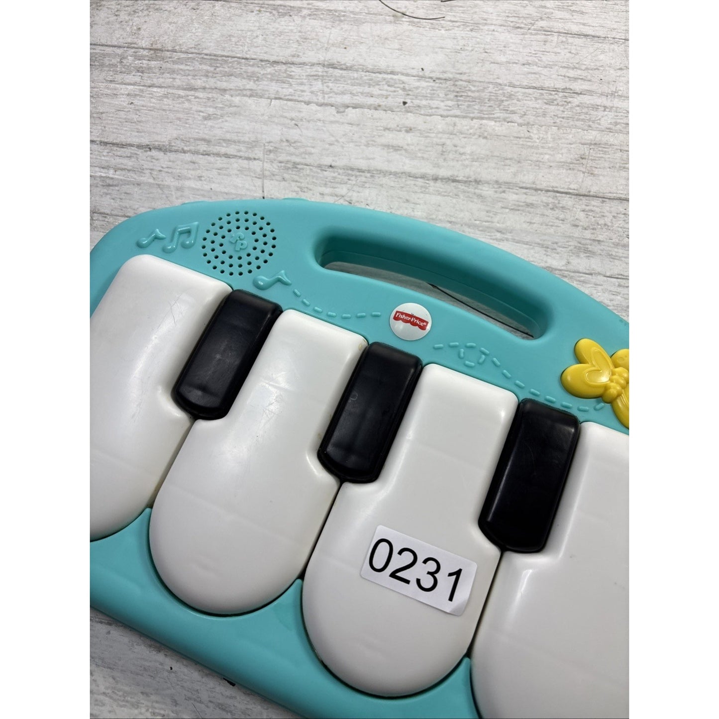 Fisher Price Kick N Play Toy Blue Piano Keyboard - Clean Tested Works!