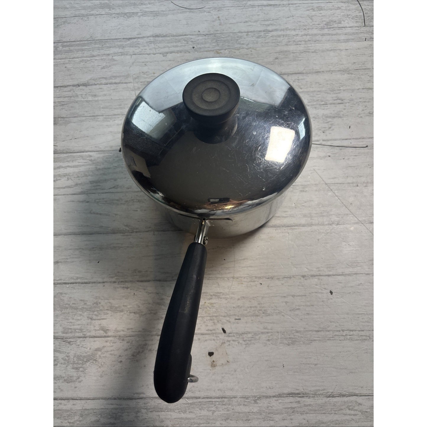 Vintage Revere Ware 1 1/2 Qt Sauce Pan Pot W/Lid 1801 Copper Clad Bottom USA