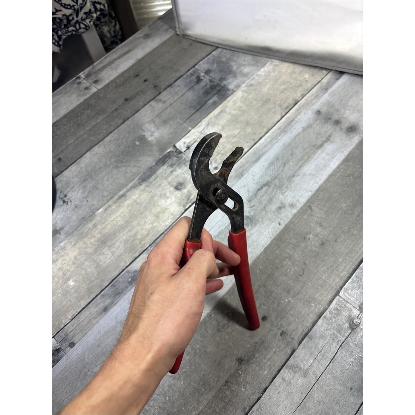 Snap-on | 91ACP | Adjustable Joint Interlocking Channel Pliers Red Handle USA