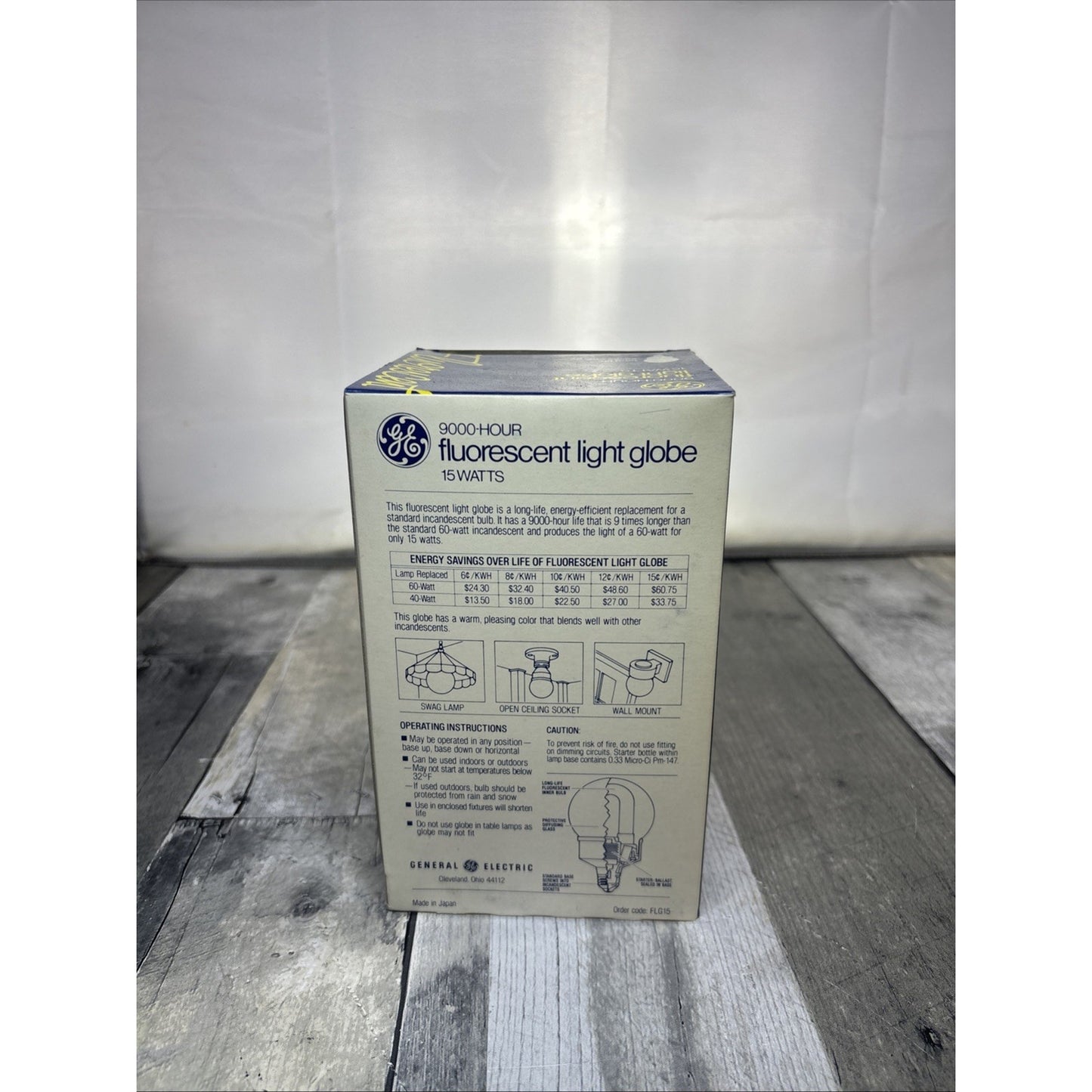 GE 9000 Hour 15 WATT Energy Saving Fluorescent Light Bulb Standard Base FLB15