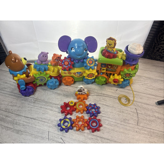 VTech GearZooz Roll and Roar Animal Train Musical Gears Smart Play WORKS