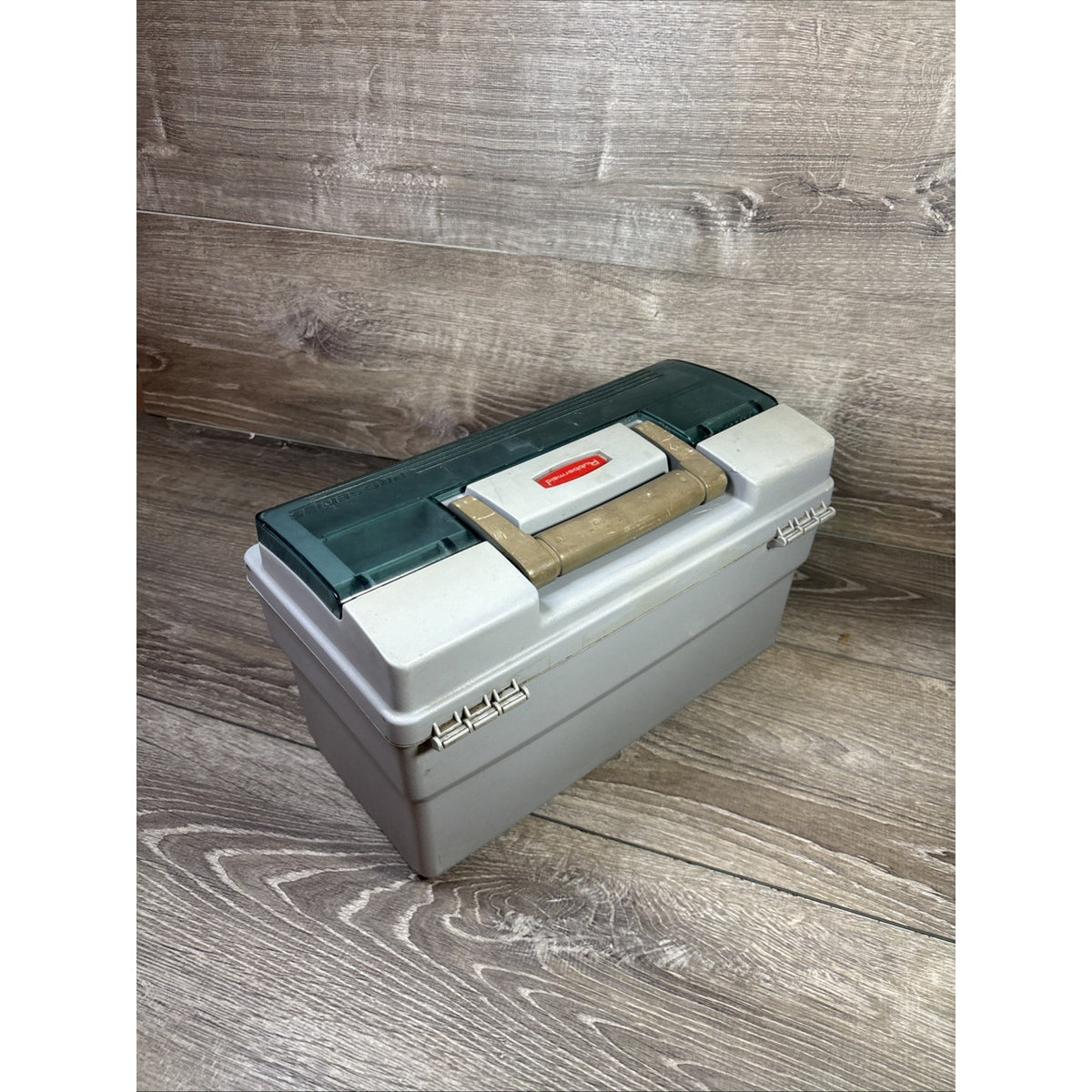 Vintage 1993 Rubbermaid Pro Series 3015 Fishing Tackle Box w/ Accessory Box USA